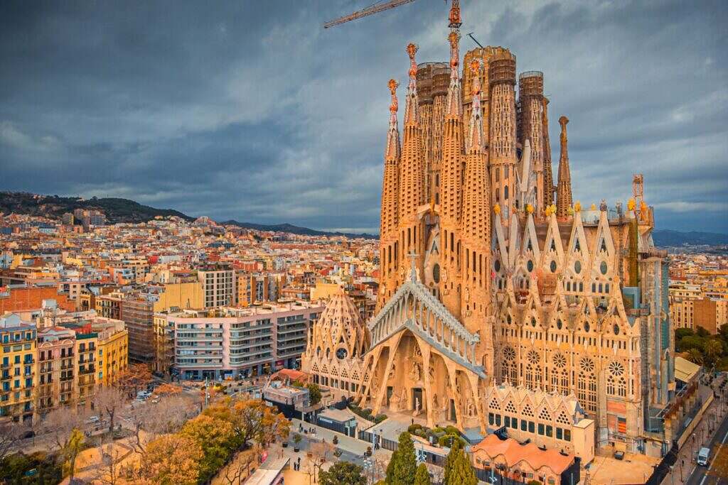 The Cathedral of La Sagrada Familia i Barcelona, Spanien.