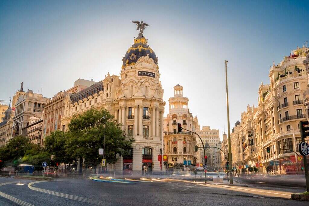Gran Vía Madrid, Spanien