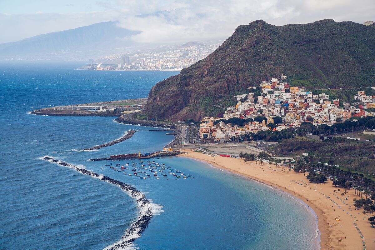 Vy över Teneriffa, Spanien.