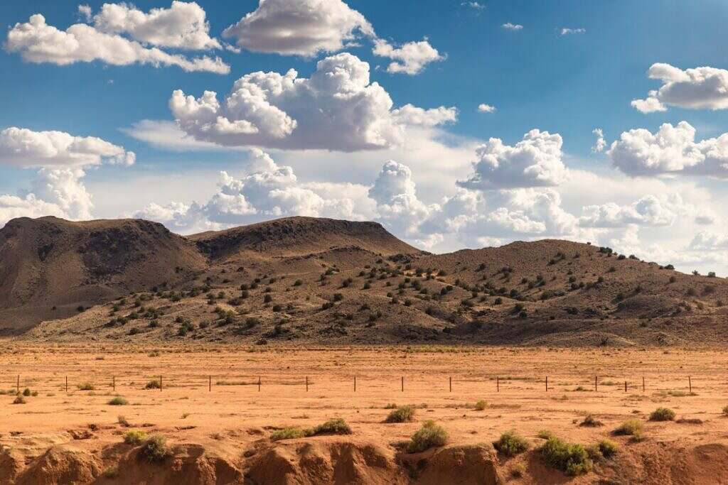 Ökenlandskap utanför Valencia, Spanien.